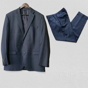 Lauren Ralph Lauren Mens Suit Windowpane Wool 44L